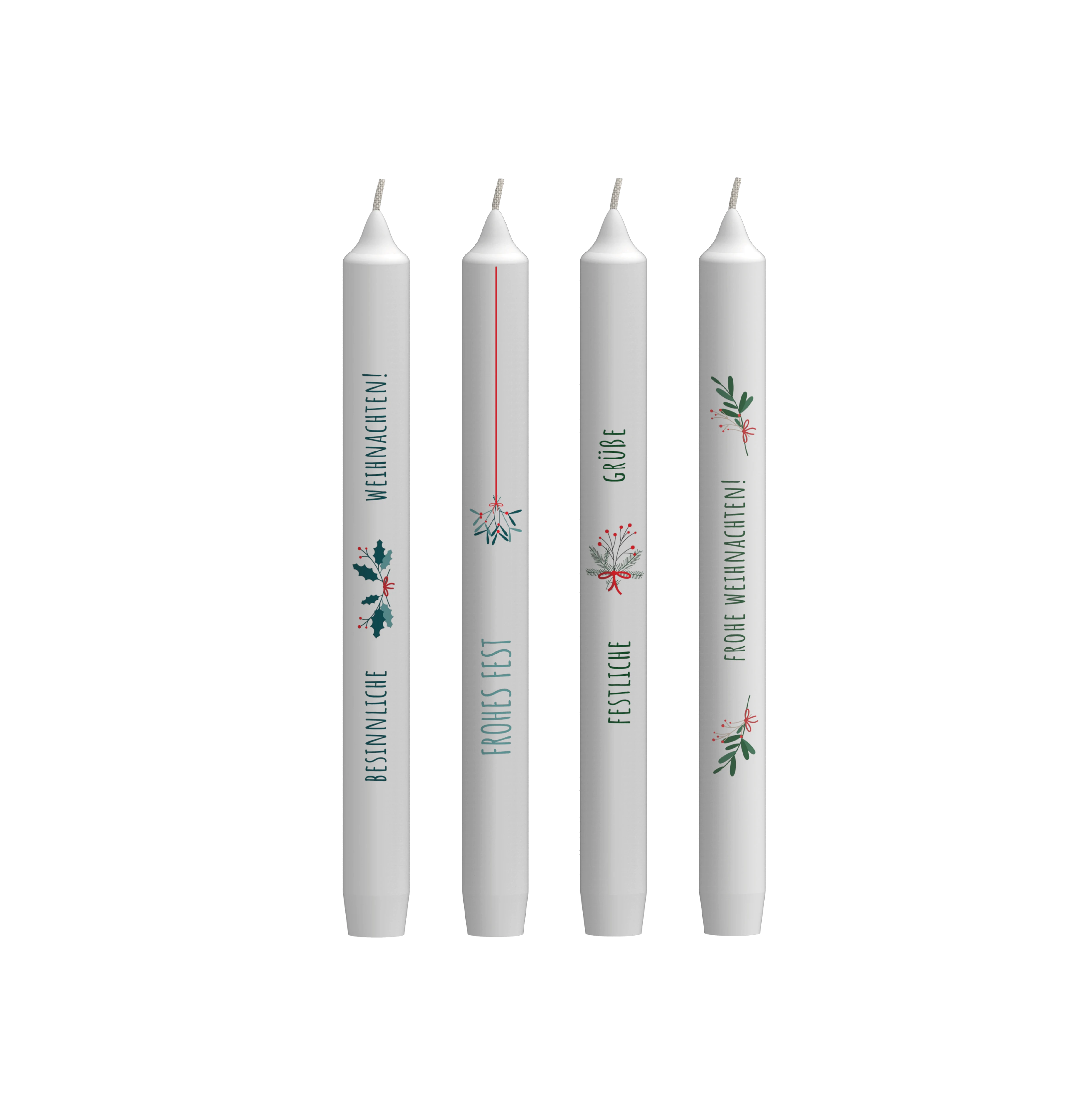 Winterstabkerzen 4er-Set