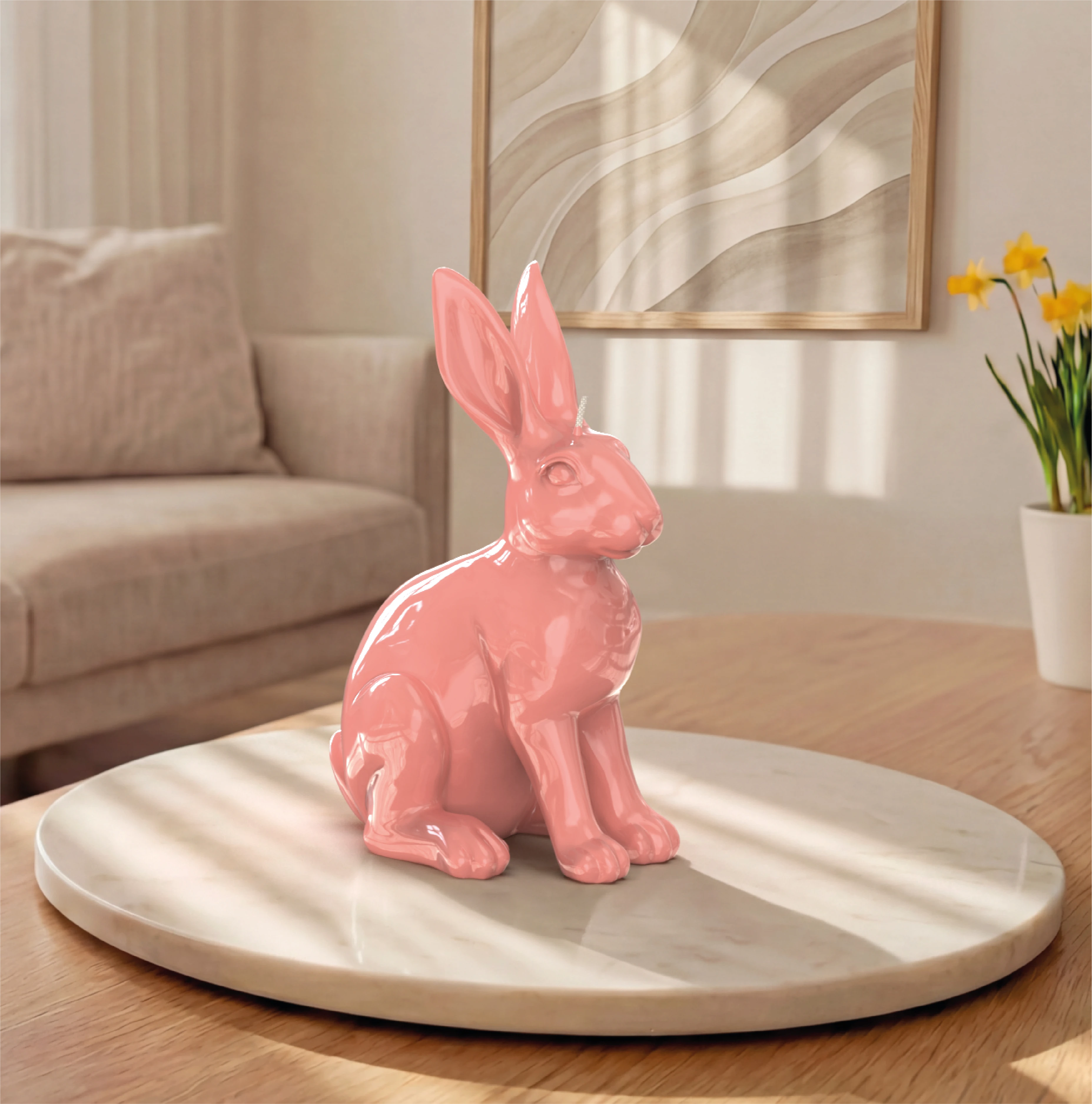 Objektkerze Hase Glanz-Lack