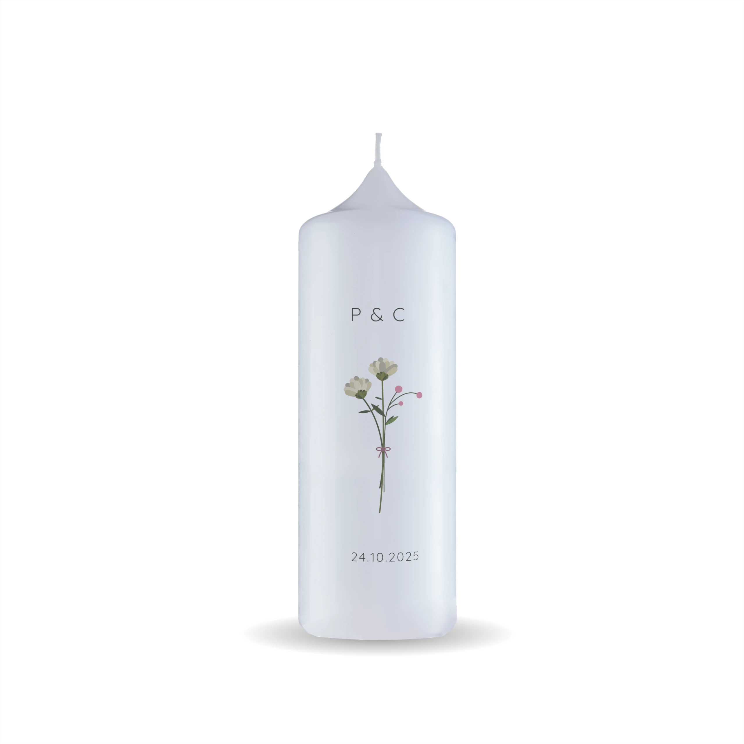 Personalisierbare Kerze