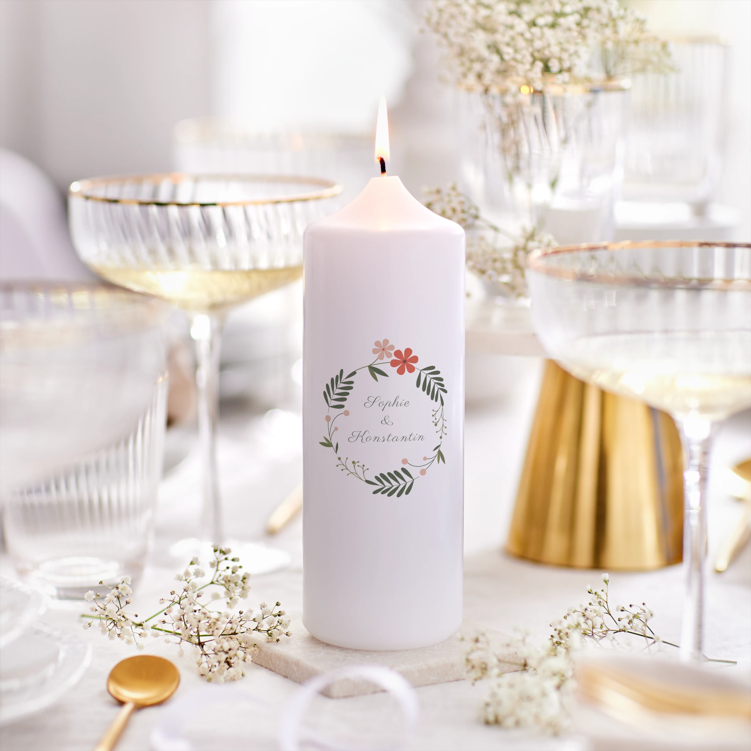 Personalisierbare Kerze