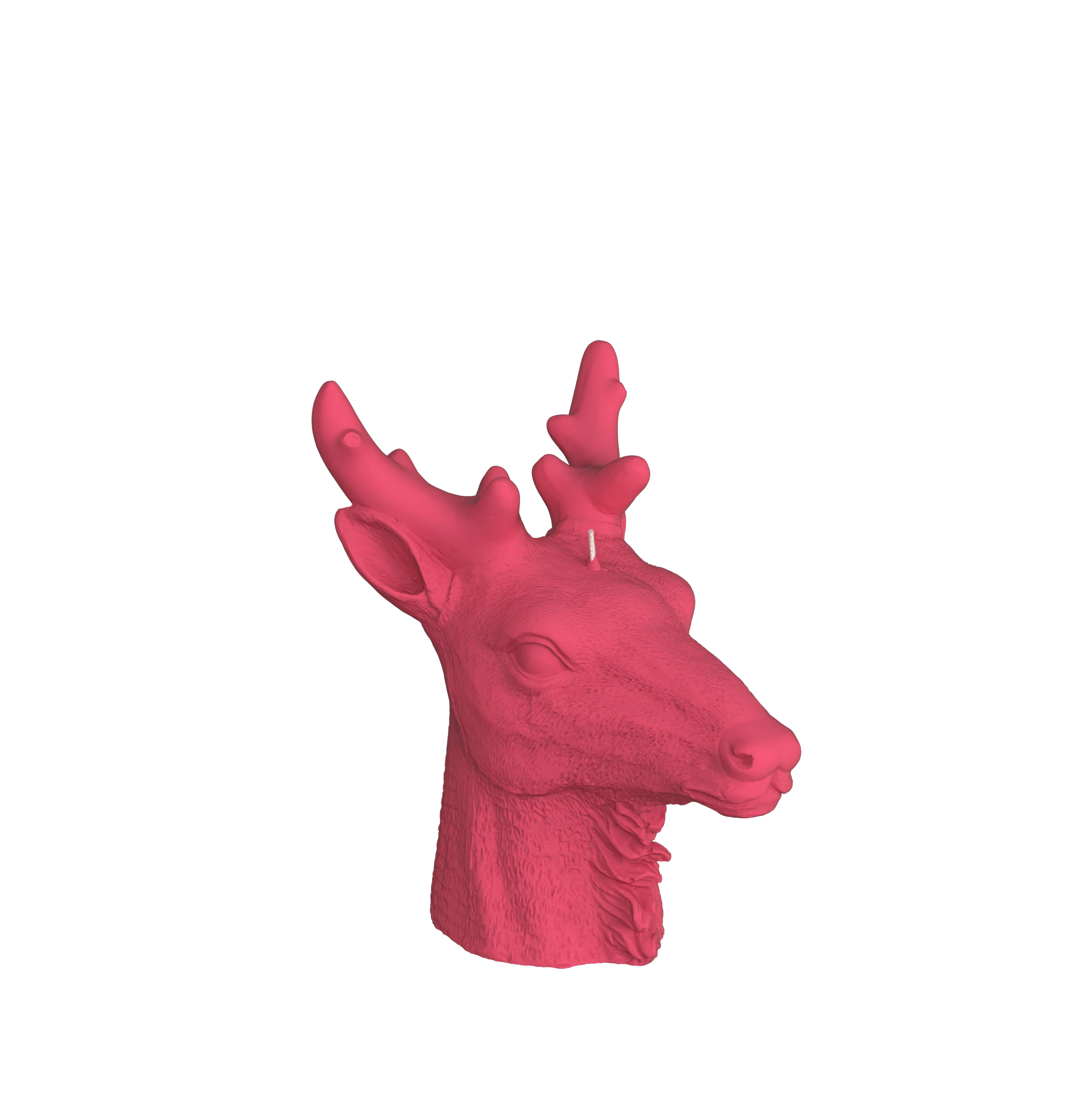 Objektkerze Hirsch Samt-Lack