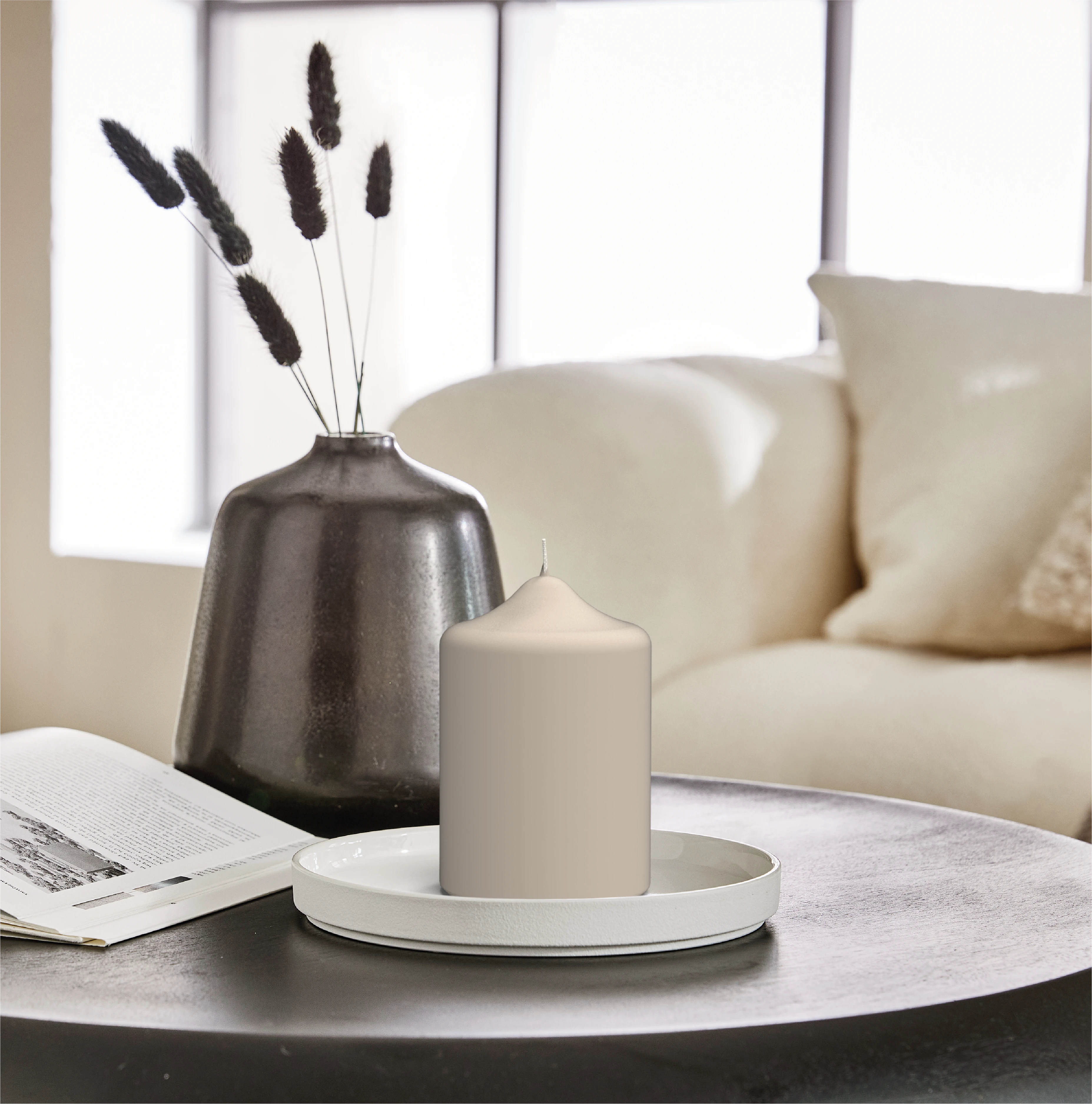 Engels Klassik Stumpenkerze Samt-Lack