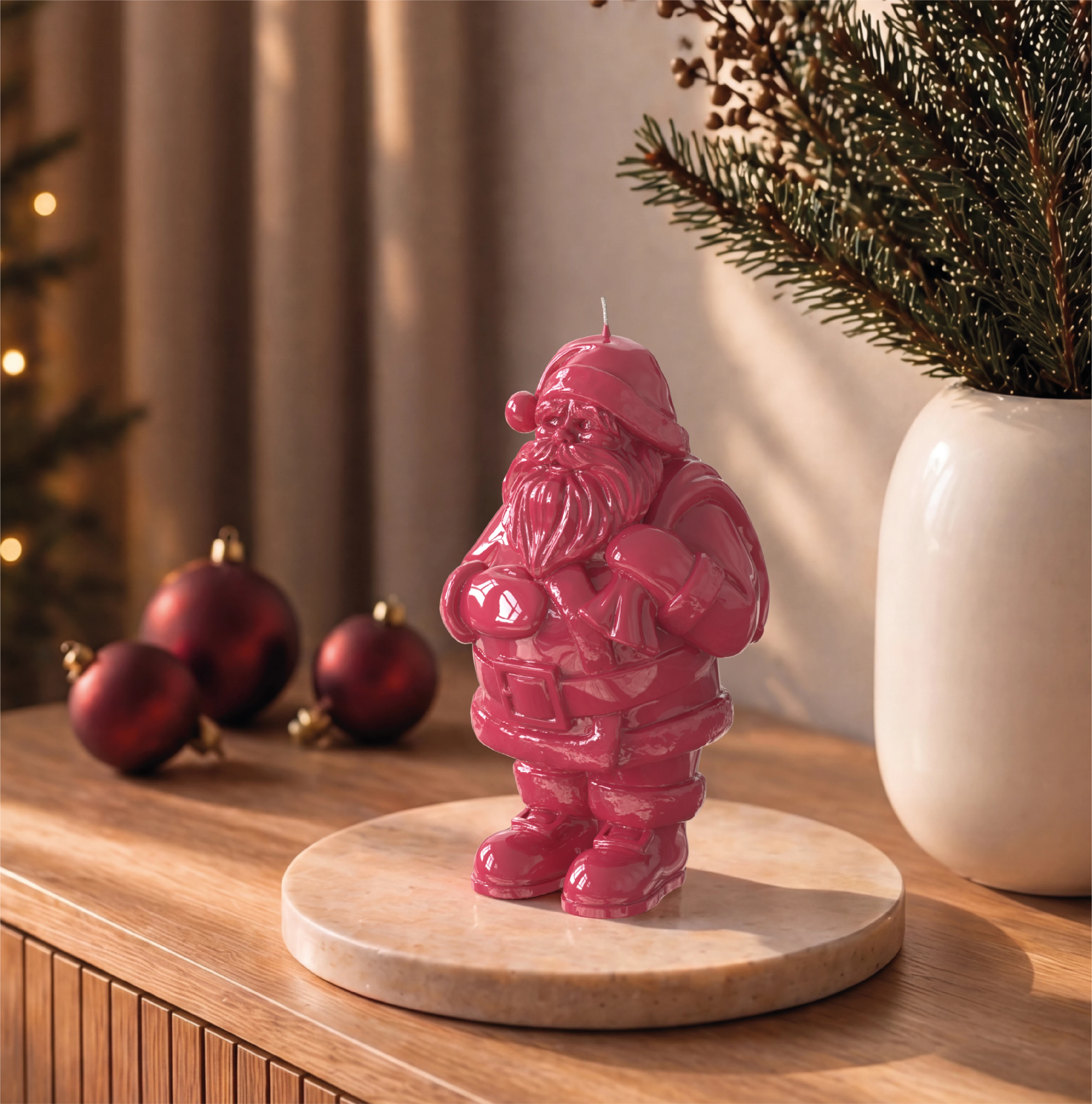 Objektkerze Nikolaus Glanz-Lack
