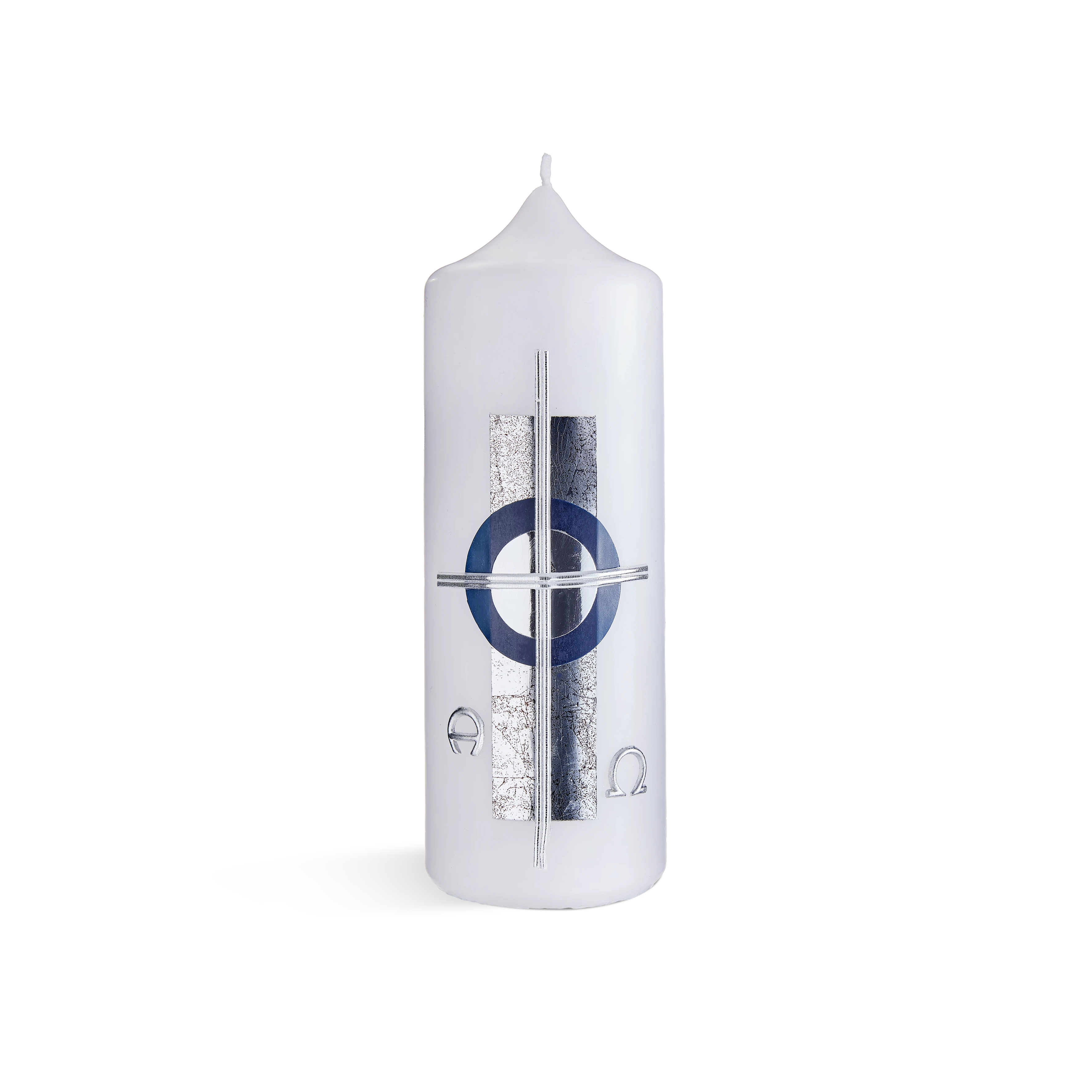 Osterkerze handverziert Kreuz