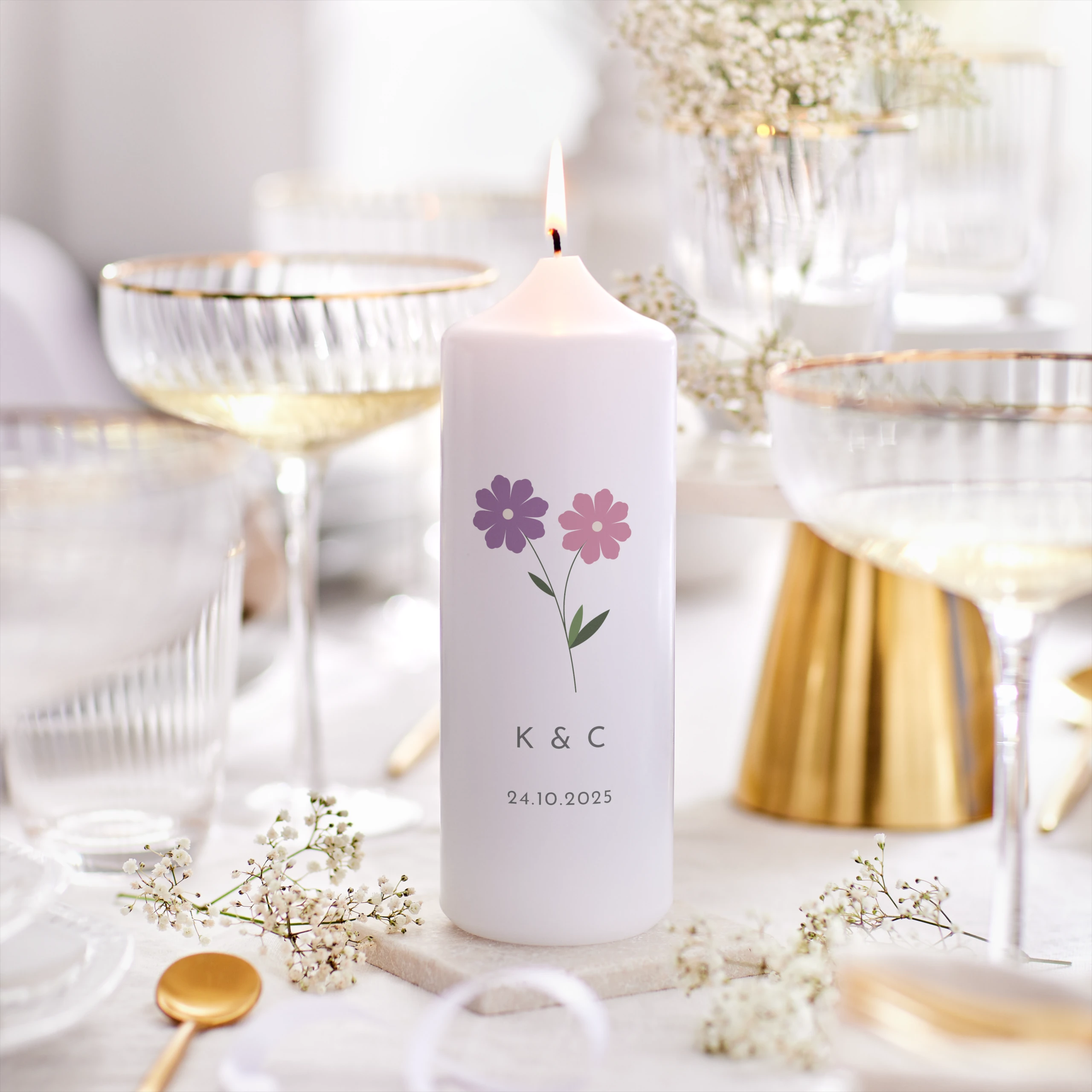 Personalisierbare Kerze