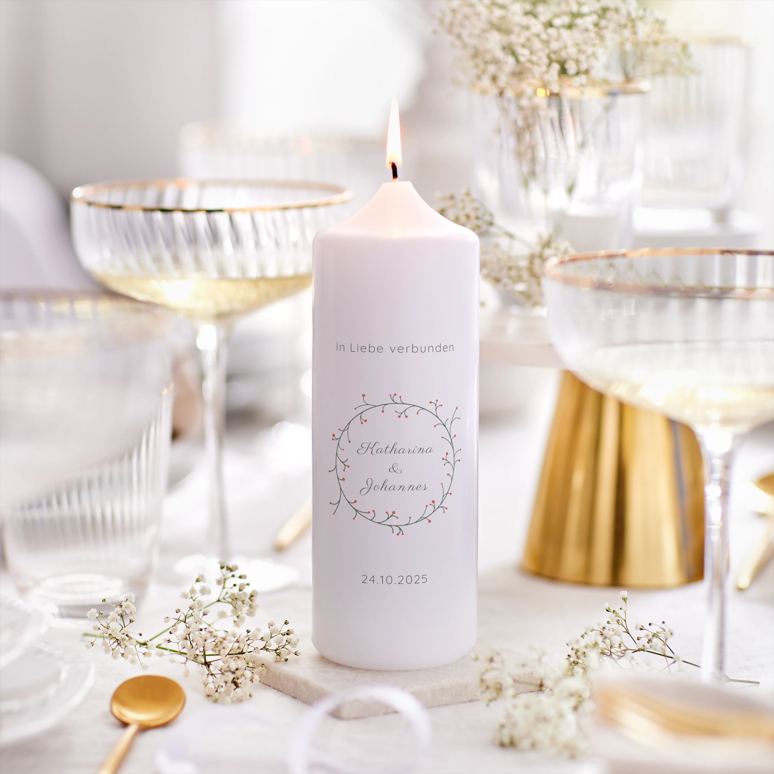 Personalisierbare Kerze