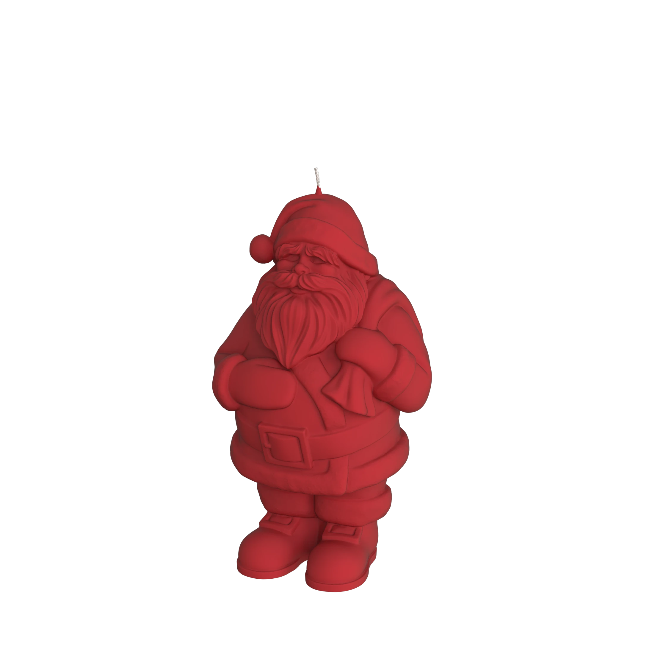 Objektkerze Nikolaus Samt-Lack