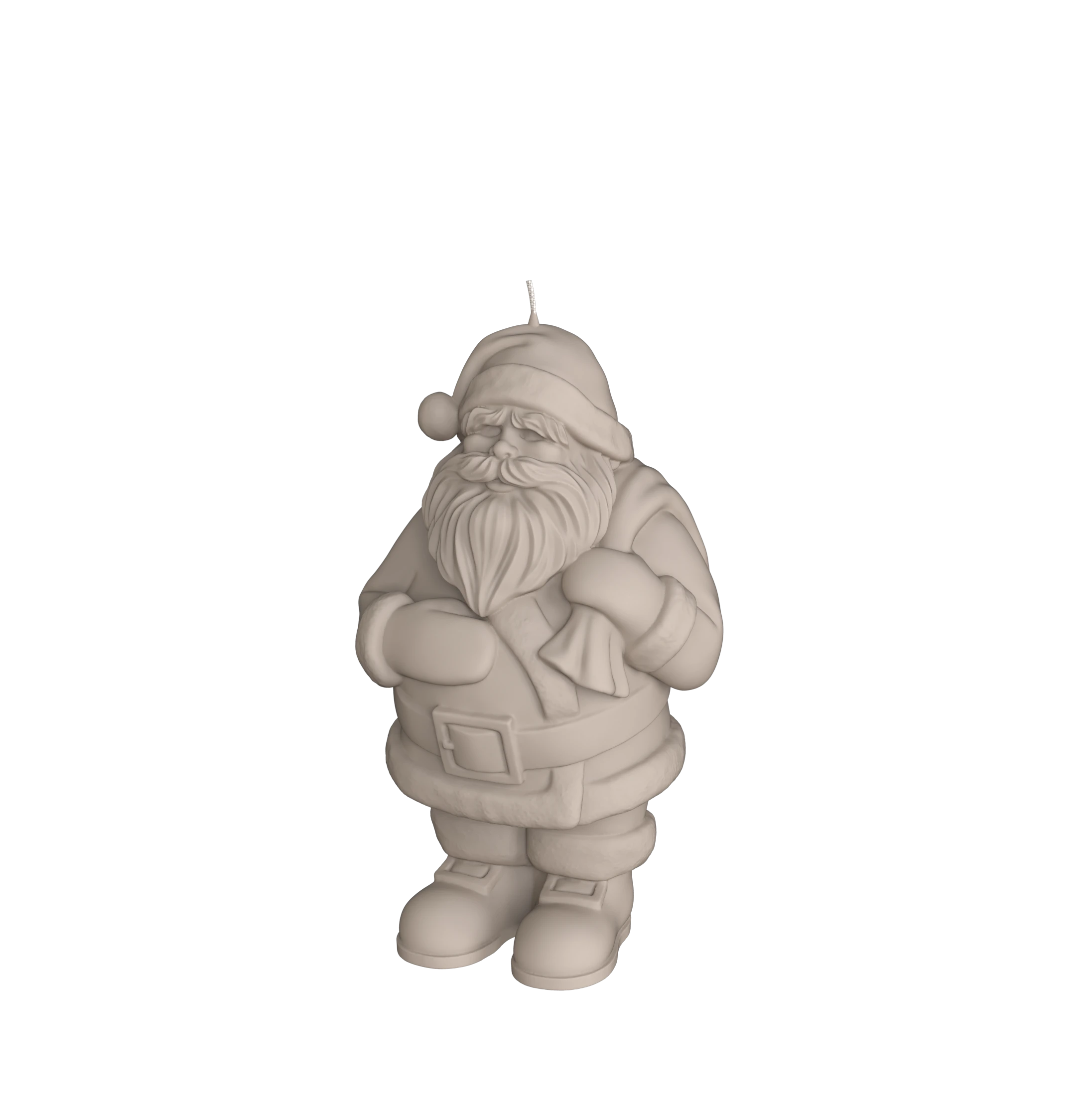 Objektkerze Nikolaus Samt-Lack Freisteller