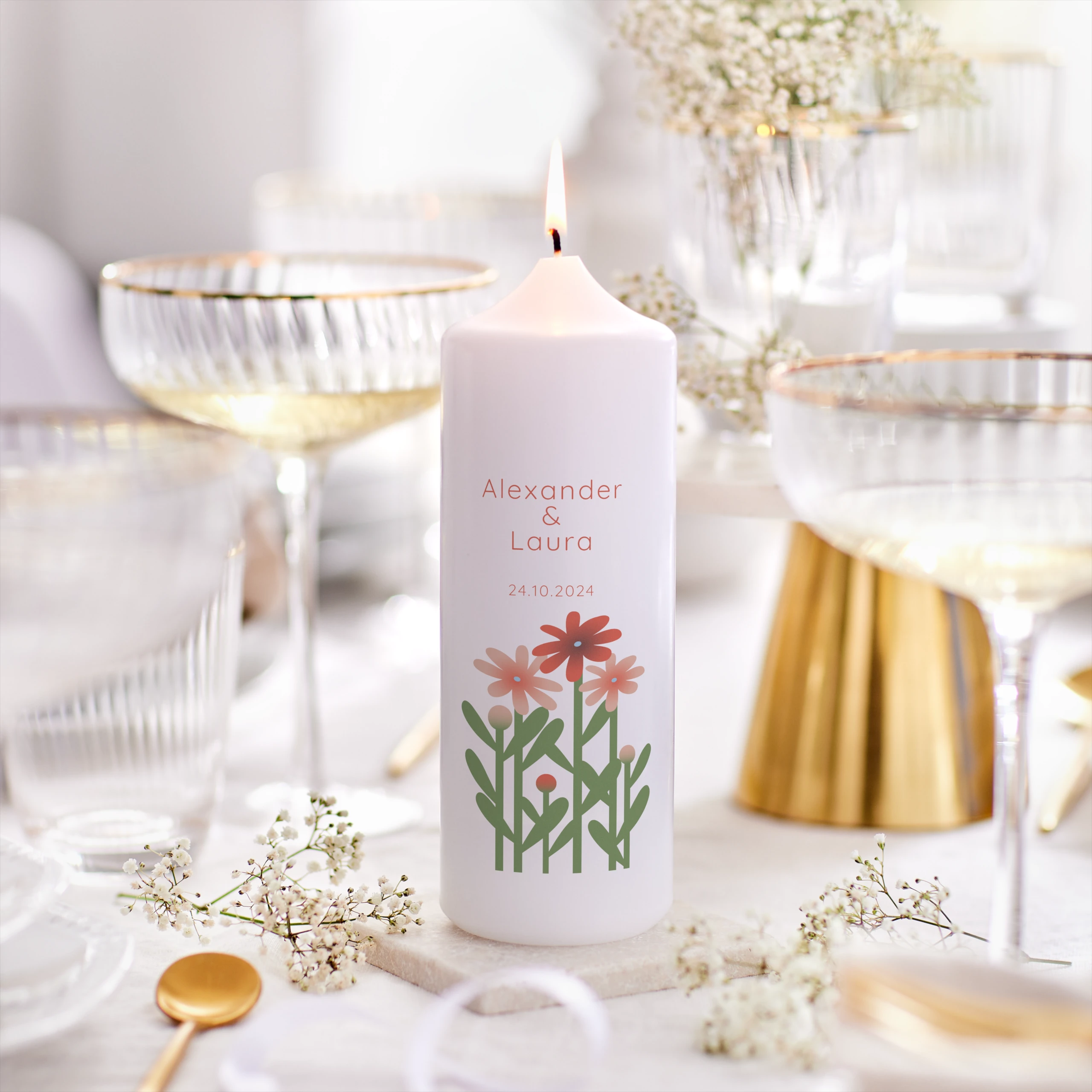 Personalisierbare Kerze