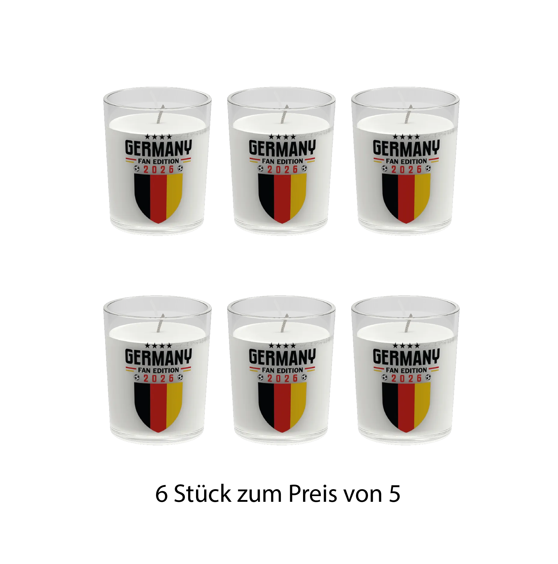 WM Motiv Duftkerze im Glas 6er Set