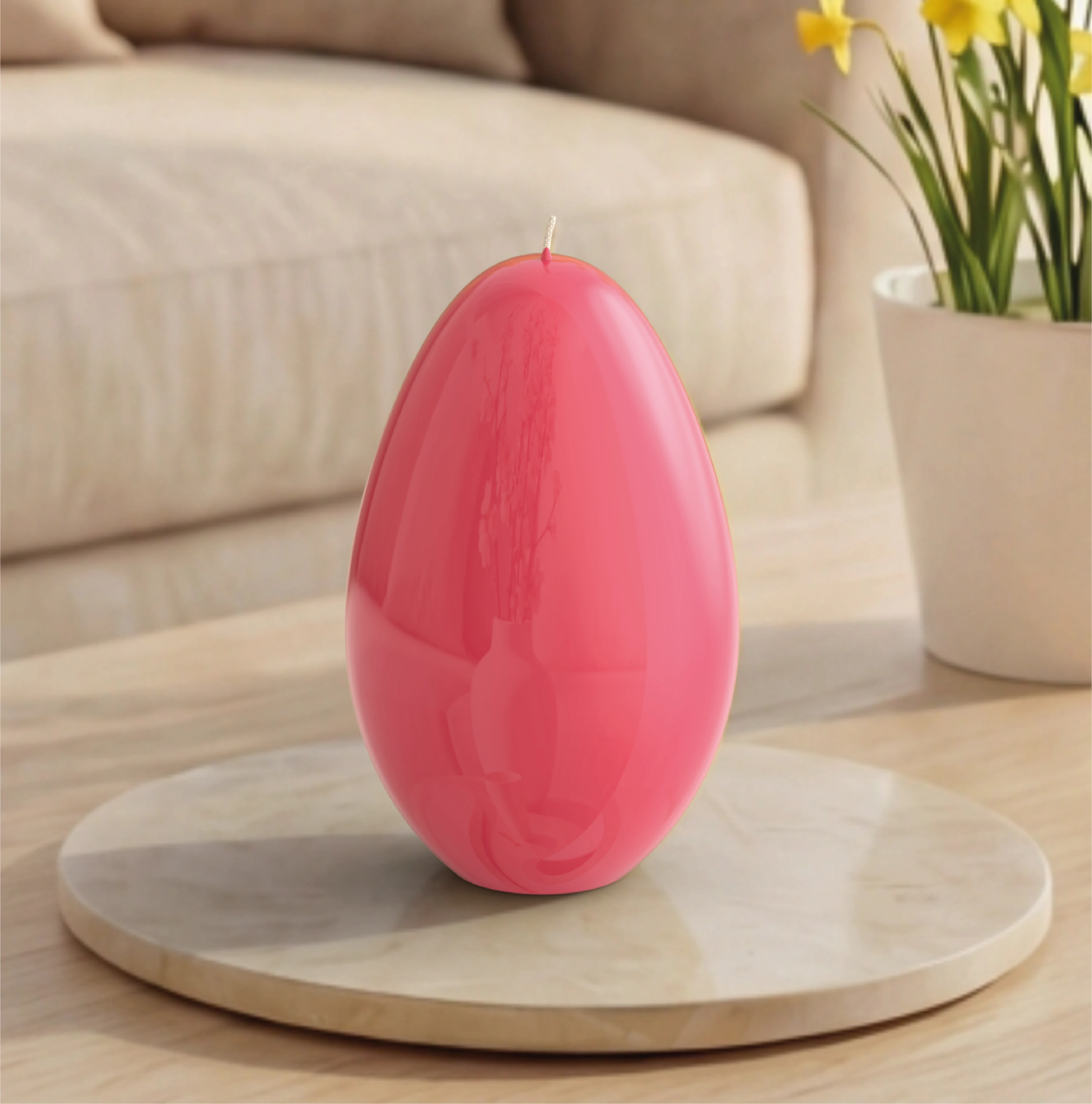 Objektkerze Ei Glanz-Lack 