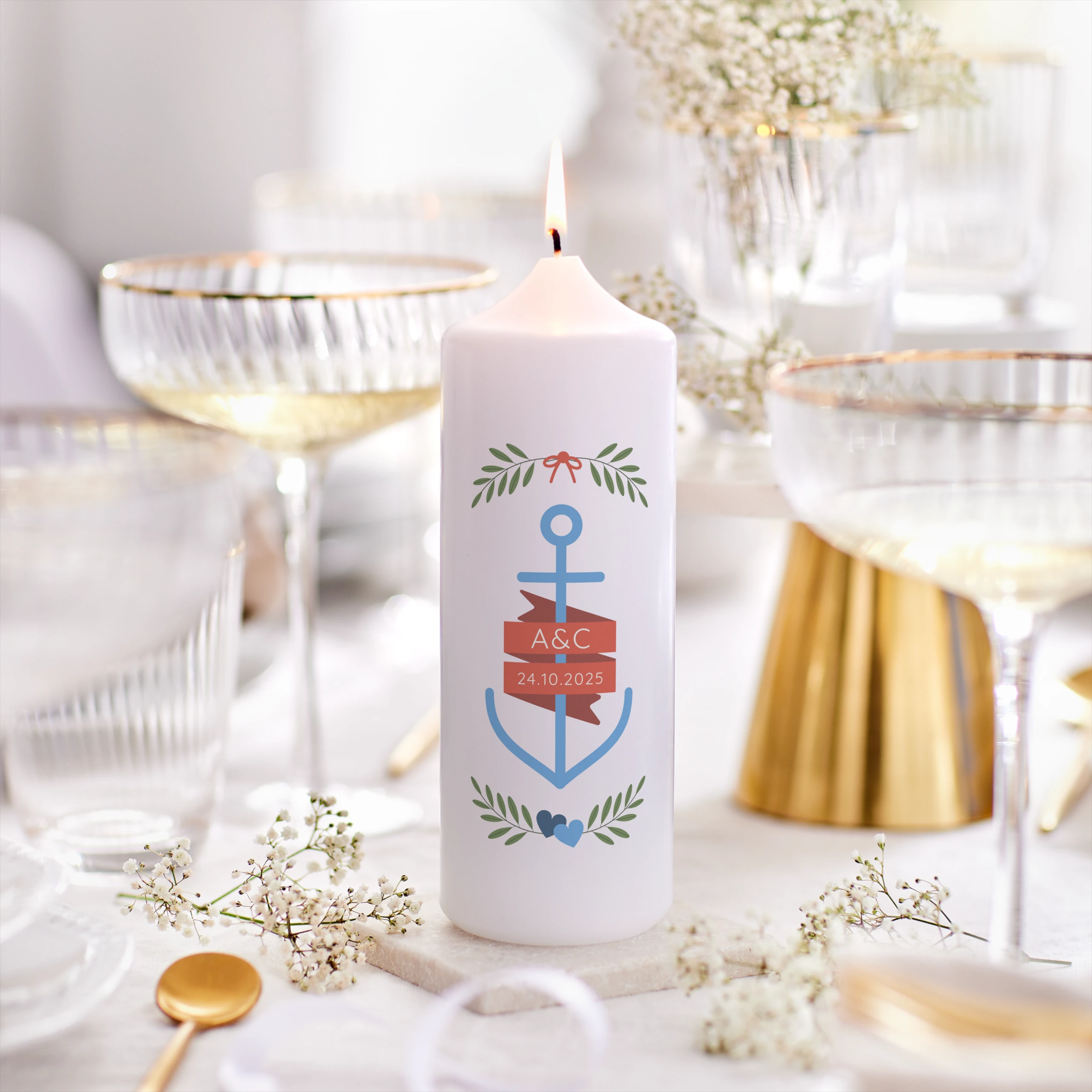 Personalisierbare Kerze