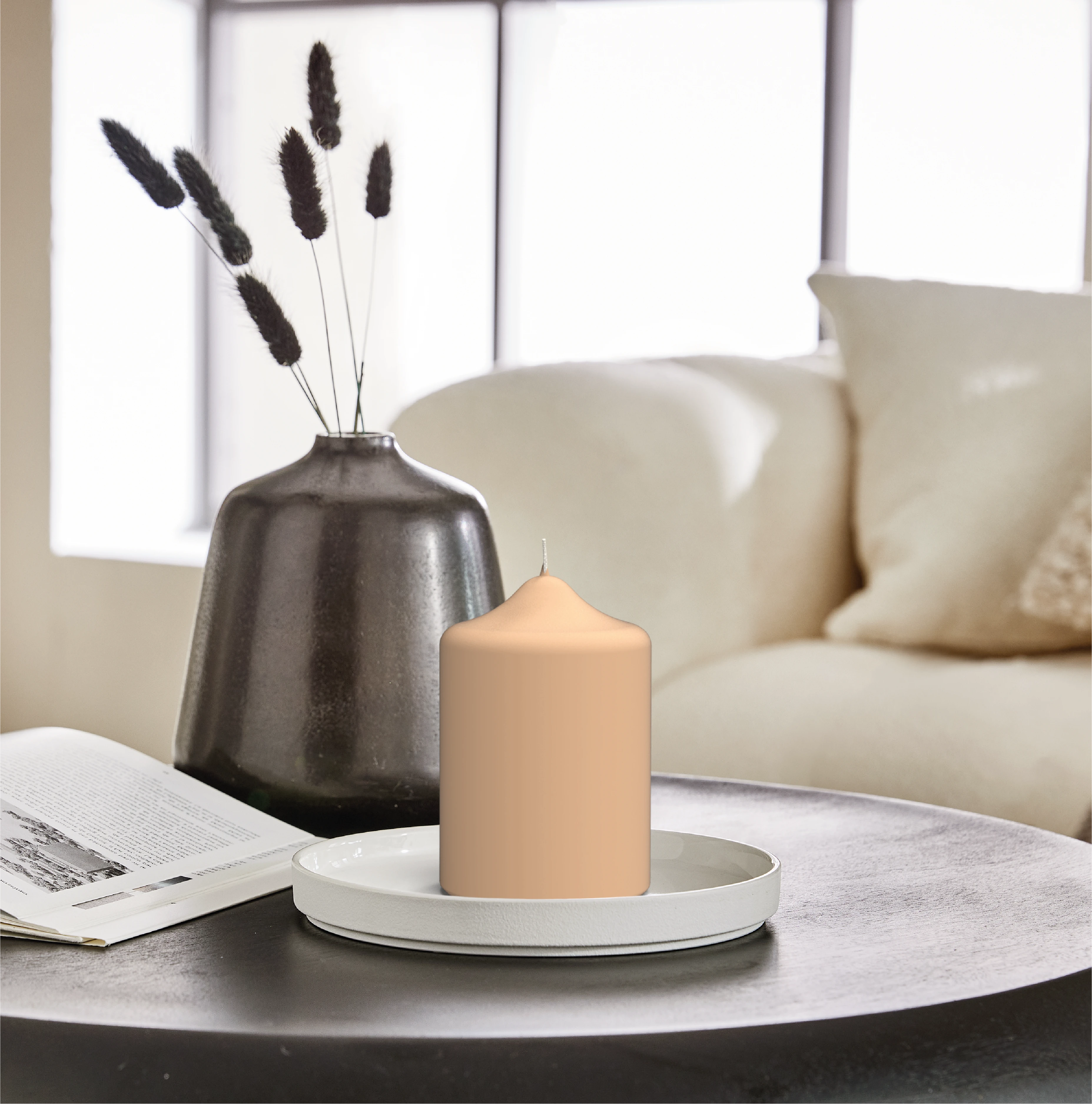 Engels Klassik Stumpenkerze Samt-Lack