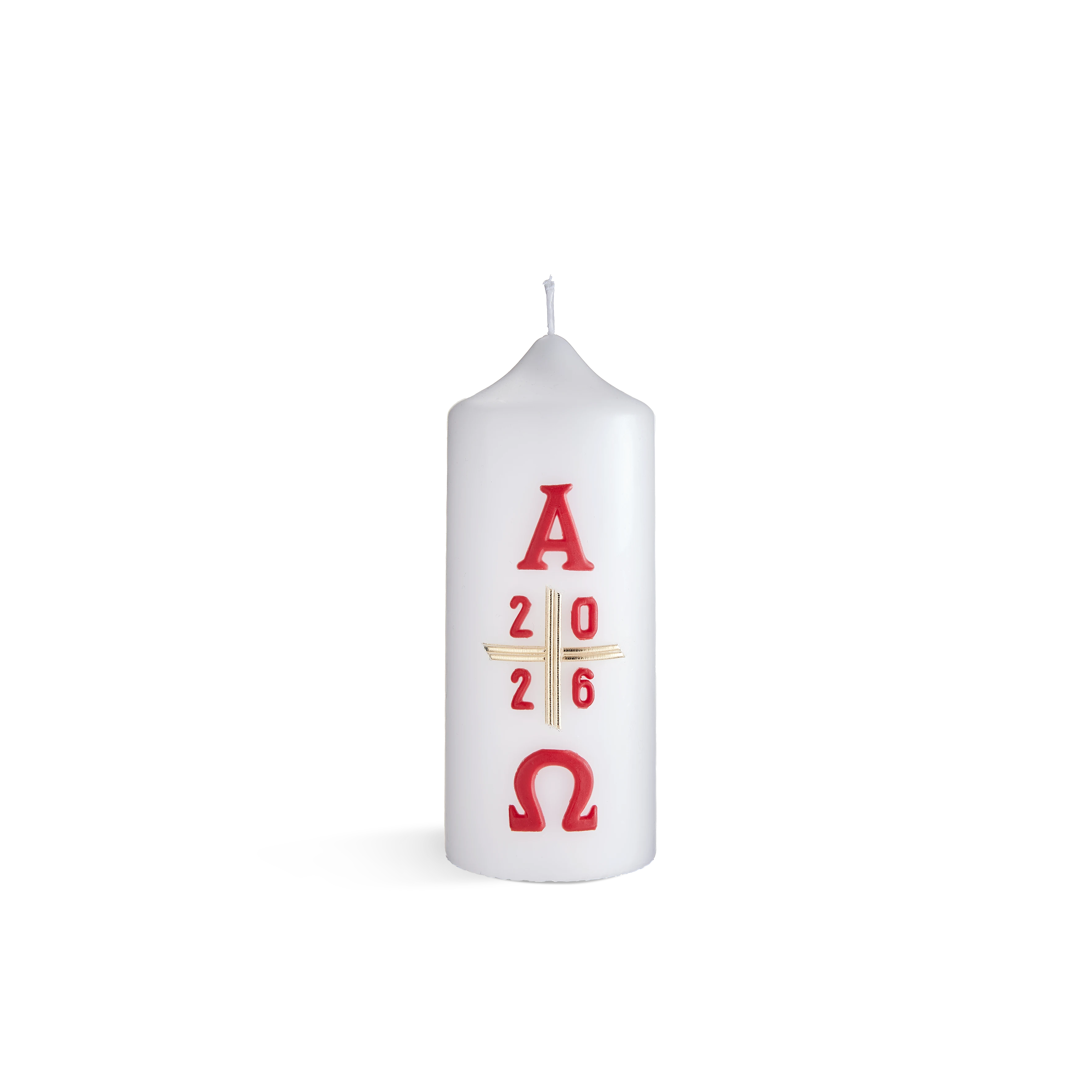 Osterkerze handverziert Alpha & Omega