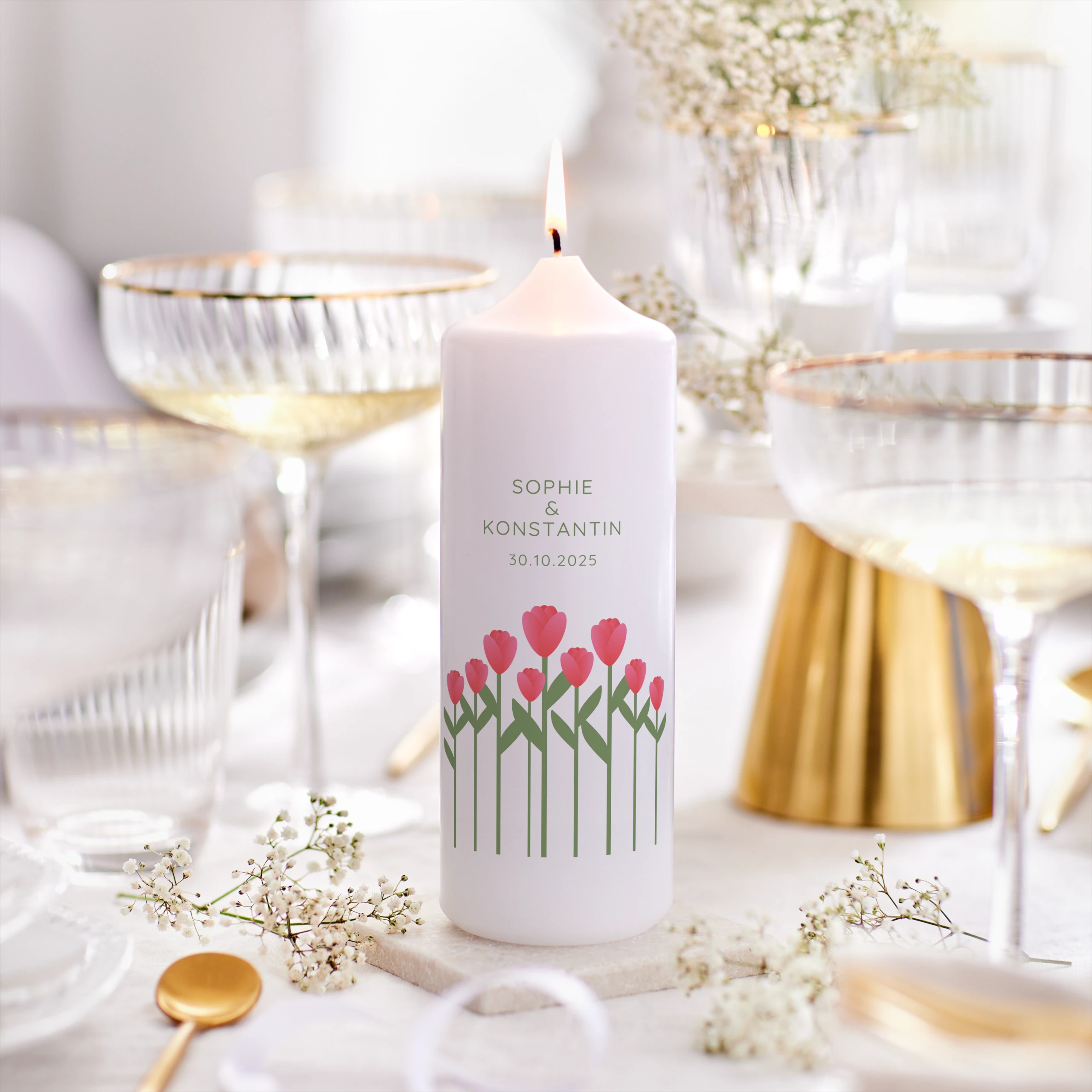 Personalisierbare Kerze