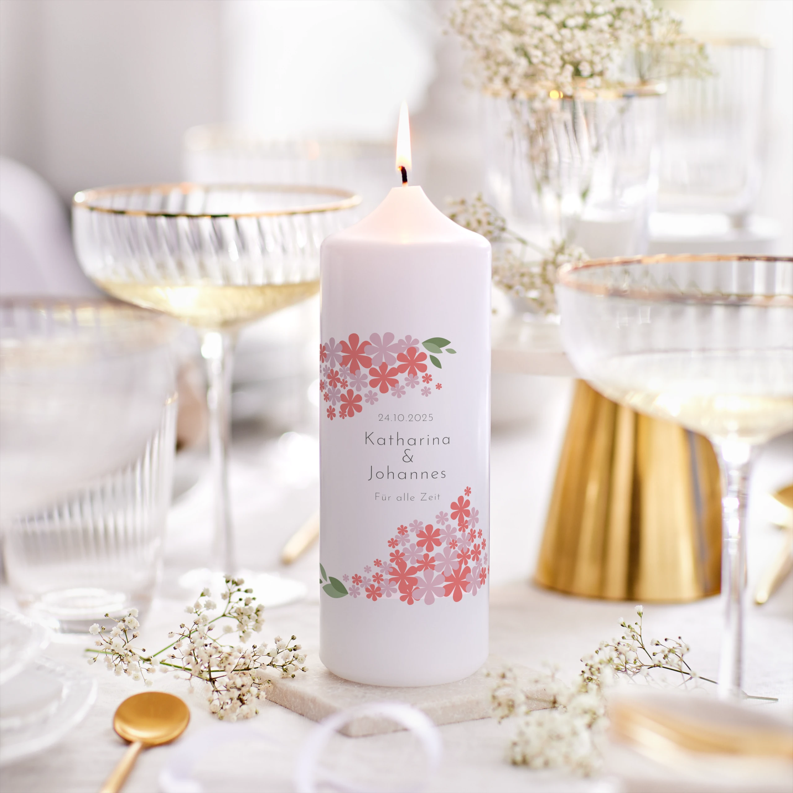 Personalisierbare Kerze