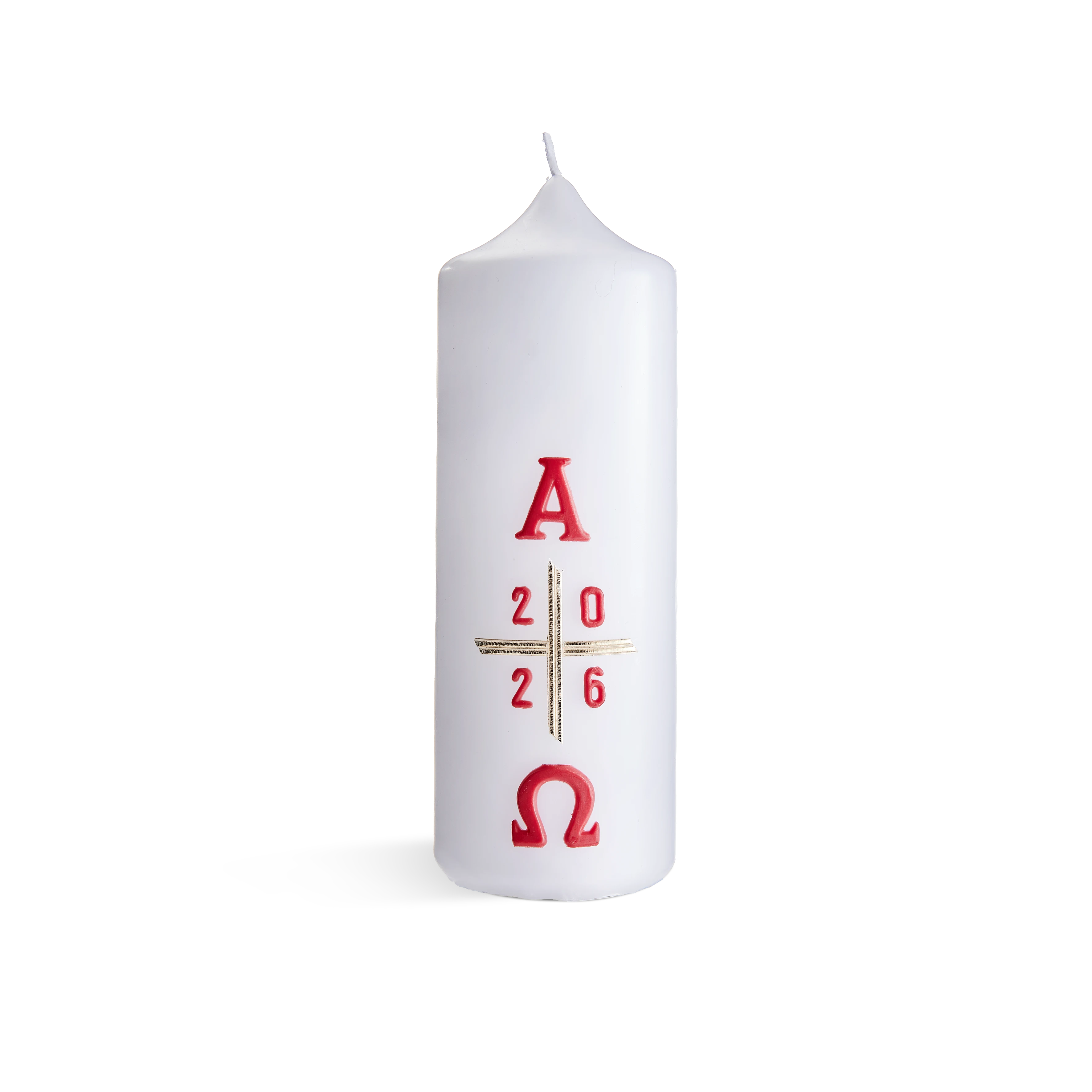 Osterkerze handverziert Alpha & Omega