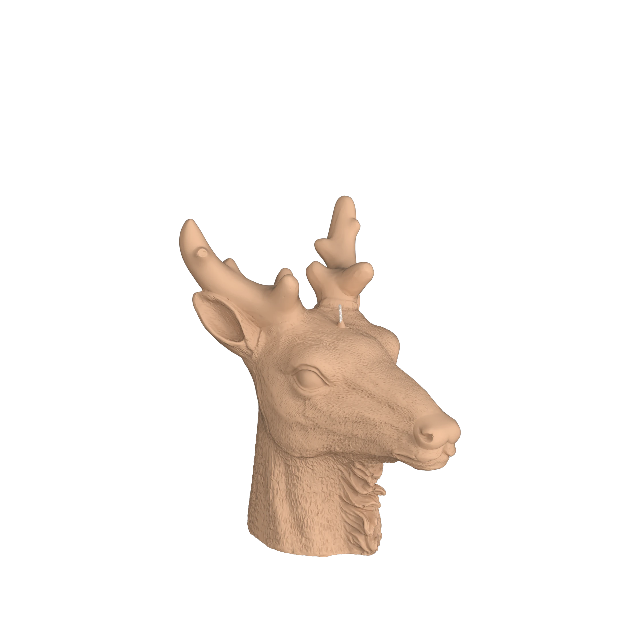 Objektkerze Hirsch Samt-Lack
