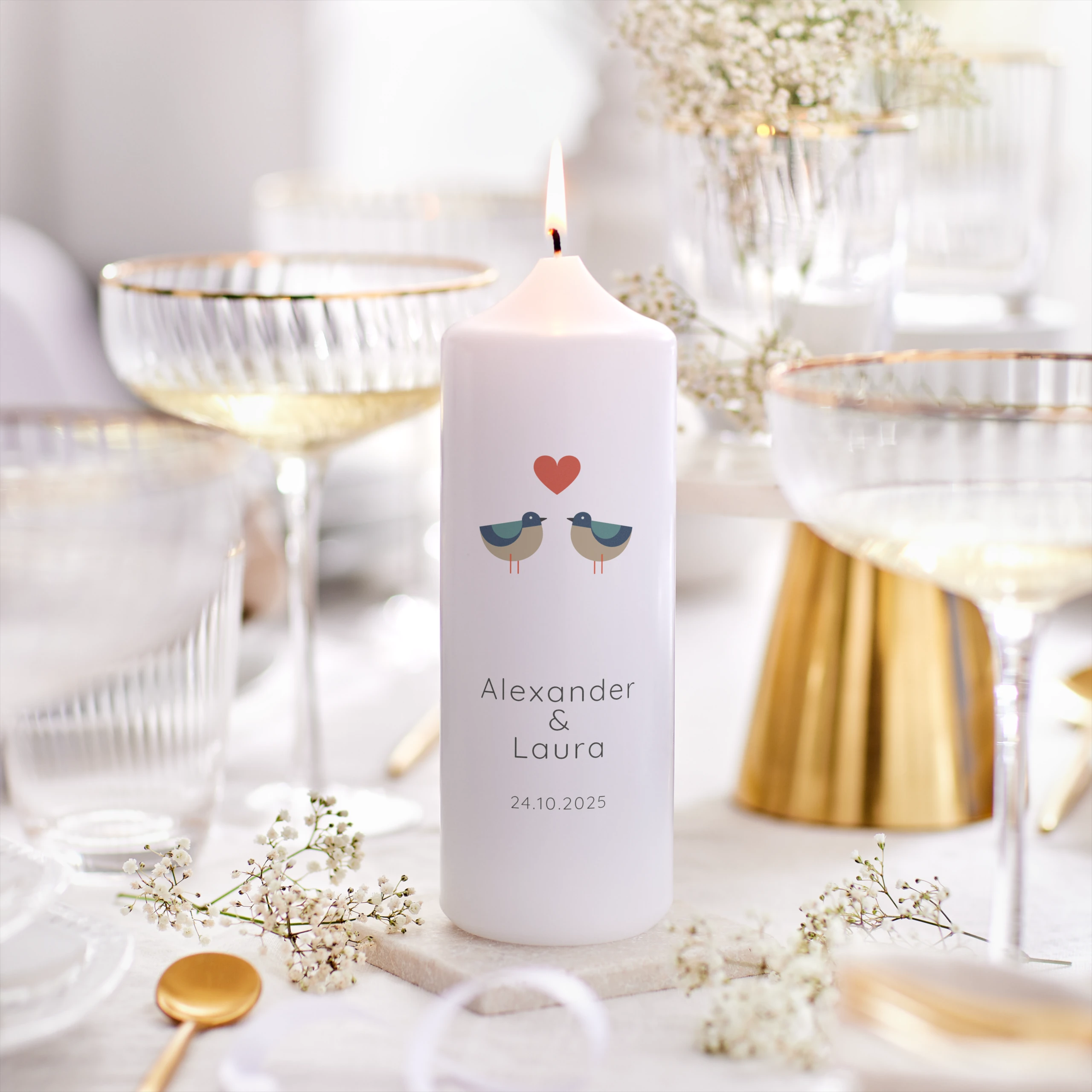 Personalisierbare Kerze