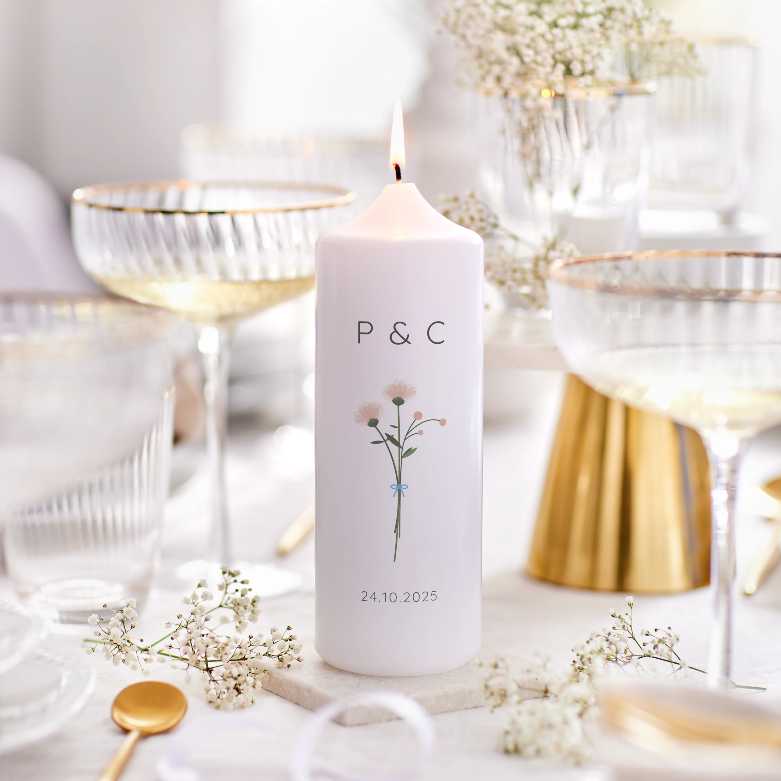 Personalisierbare Kerze